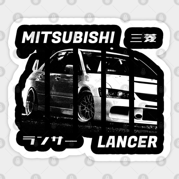 MITSUBISHI LANCER EVO IX Black 'N White 3 (Black Version) Sticker by Cero